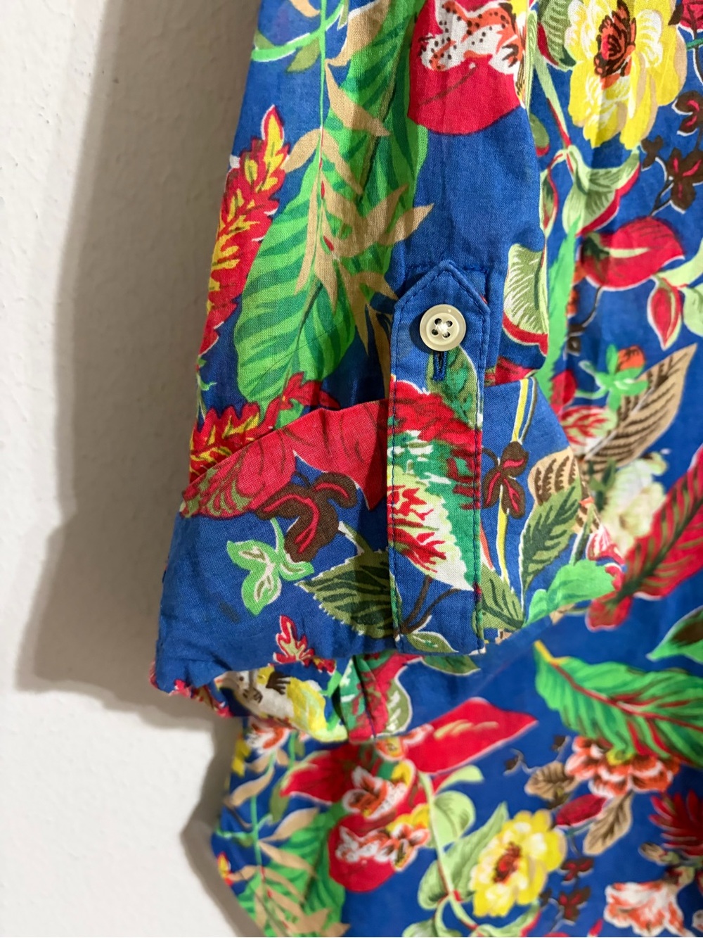 Talbots Woman Blue Tropical Floral Cotton Button Front Shirt
Botanical Blouse XL - Picture 5 of 11